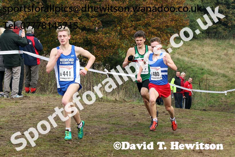Men under-17s, National Cross Country Relays, Berry Park, Mansfield. Photo: David T. Hewitson/Sports for All Pics